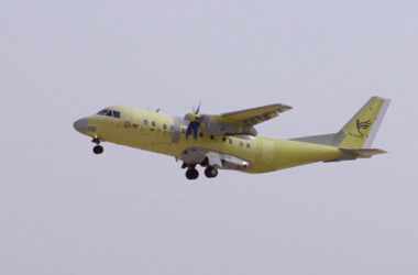 Simorgh em voo: aeronave da HESA é uma versão modificada do Antonov An-140