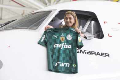“Avião do Palmeiras”: Crefisa recebe jato E190-E2 da Embraer