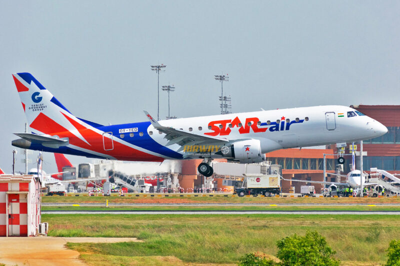 O E175 voa na Índia com a Star Air