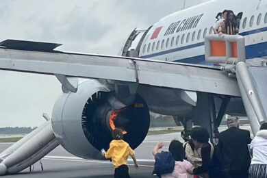 Motor GTF de A320neo da Air China pega fogo e avião é evacuado em Cingapura
