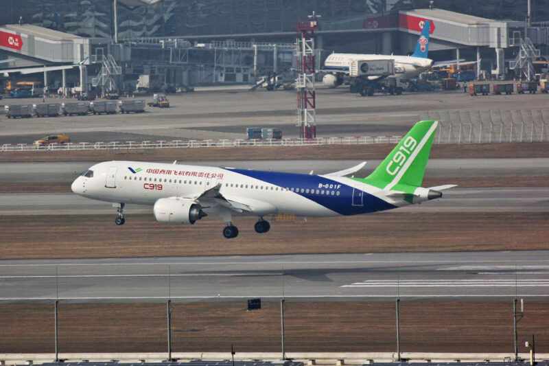 COMAC C919 em Hong Kong