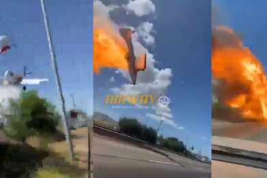 Vídeo: avião de combate a incêndio atinge poste e cai sobre estrada no Chile