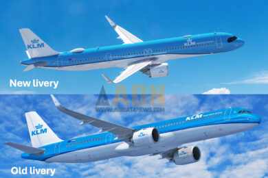 Airbus A321neo da KLM estreará nova pintura: veja diferença