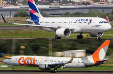 Aviões da Gol e LATAM. Empresa sediada no Chile não é operadora do Boeing 737