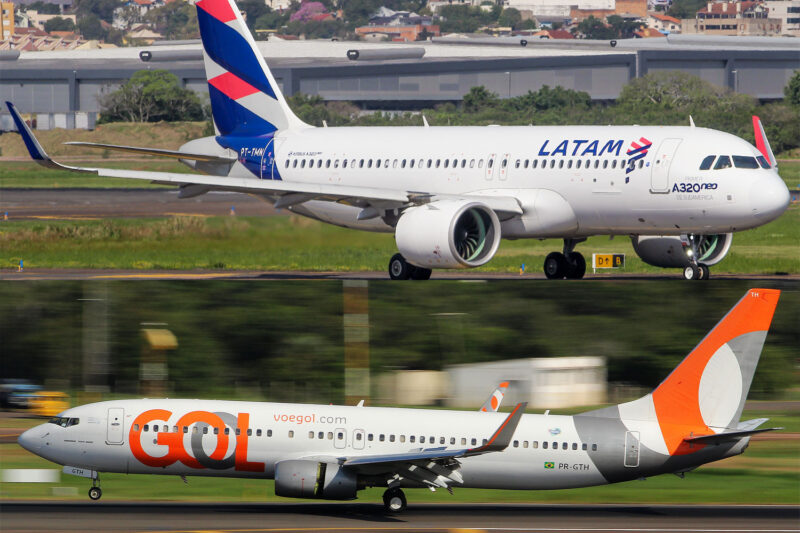 Aviões da Gol e LATAM. Empresa sediada no Chile não é operadora do Boeing 737