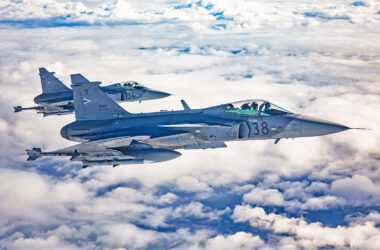 Caças Gripen C da Força Aérea da Hungria