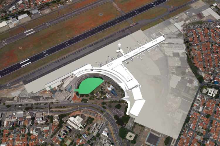 Visão do novo terminal no Google Earth