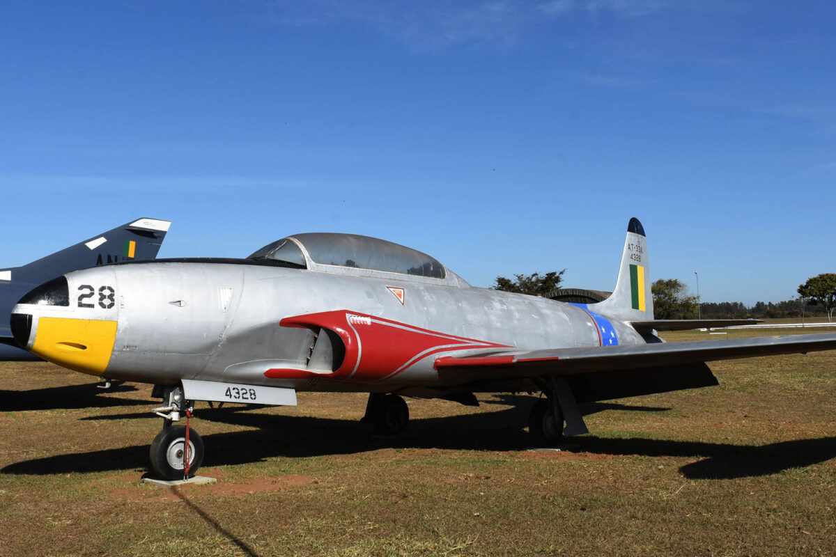 Um dos Lockheed AT-33 que serviram no Esquadrão Pacau