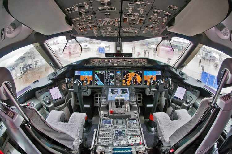 Cockpit do Boeing 787