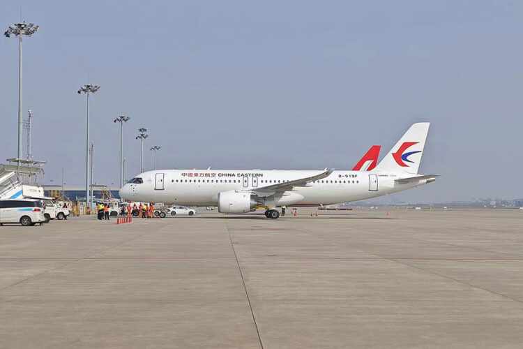 O 5º jato C919 da China Eastern Airlines