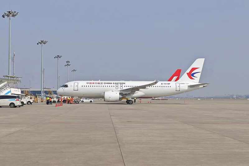 O 5º jato C919 da China Eastern Airlines