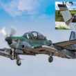 O A-29 Super Tucano e o Seneca do tráfico de drogas destruído