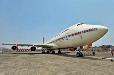 O Boeing 747-400 que a Air India se despediu