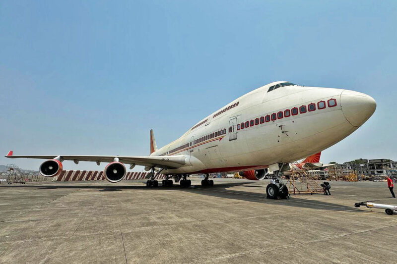 O Boeing 747-400 que a Air India se despediu