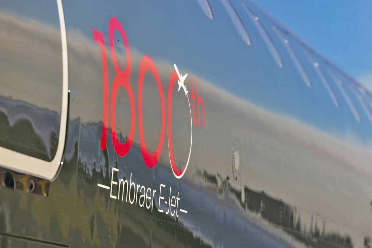 Dos 1.800 E-Jets entregues, 113 são da família E2