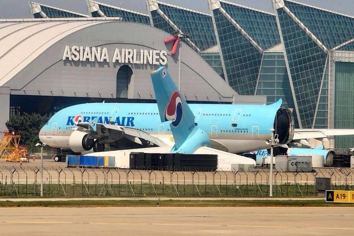 O A380 HL7613 da Korean em pedaços