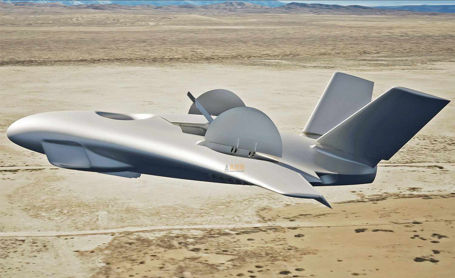 Conceito de avião veloz e de elevação vertical da subsidiária da Boeing