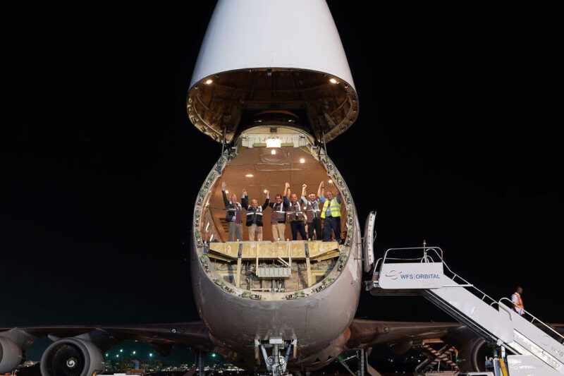 O Boeing 747 da Atlas Air no RIOGaleão