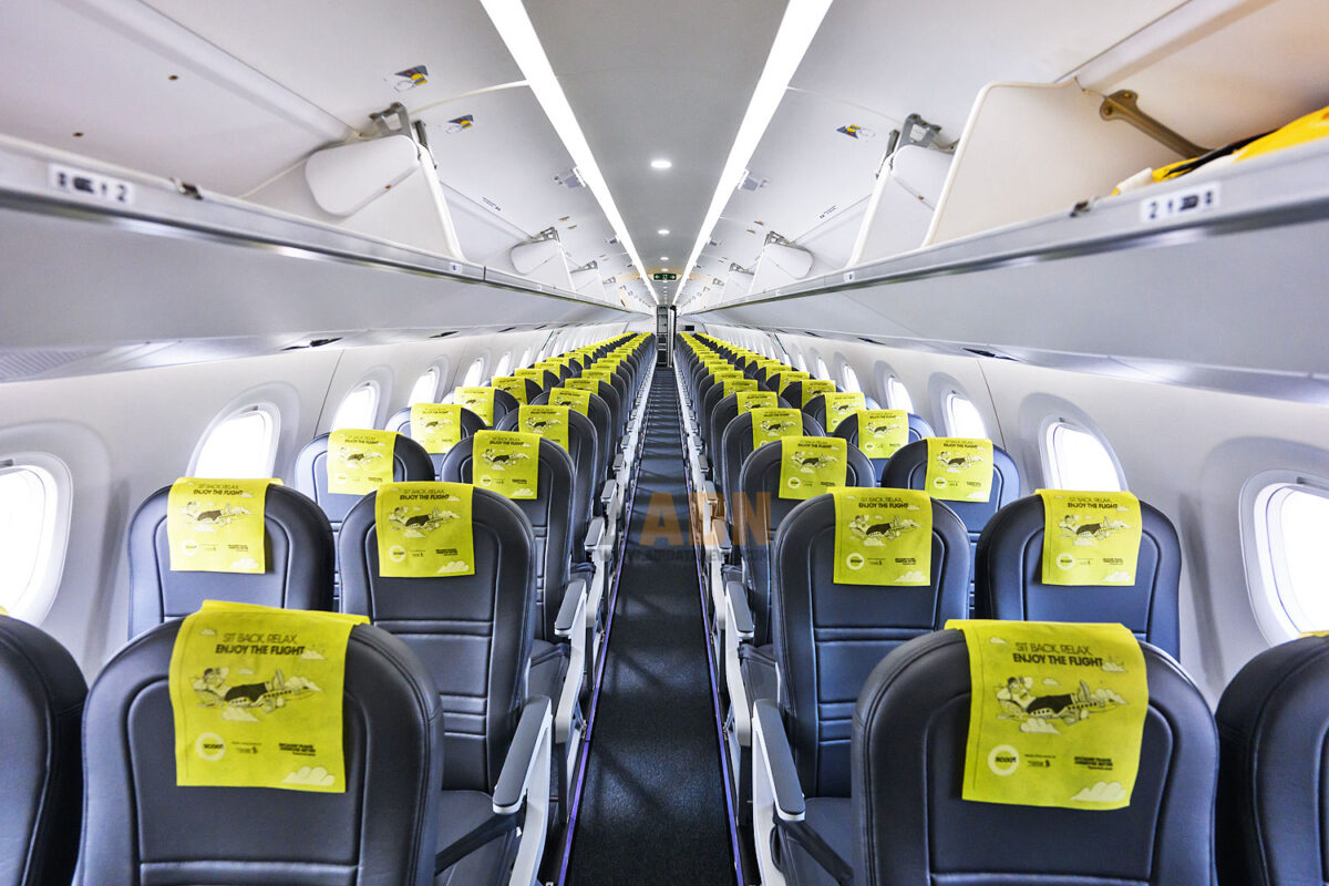 Os E190-E2 da Scoot têm 112 assentos