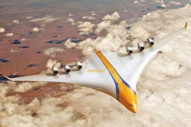 Conceito de avião gigante sustentável (APH)