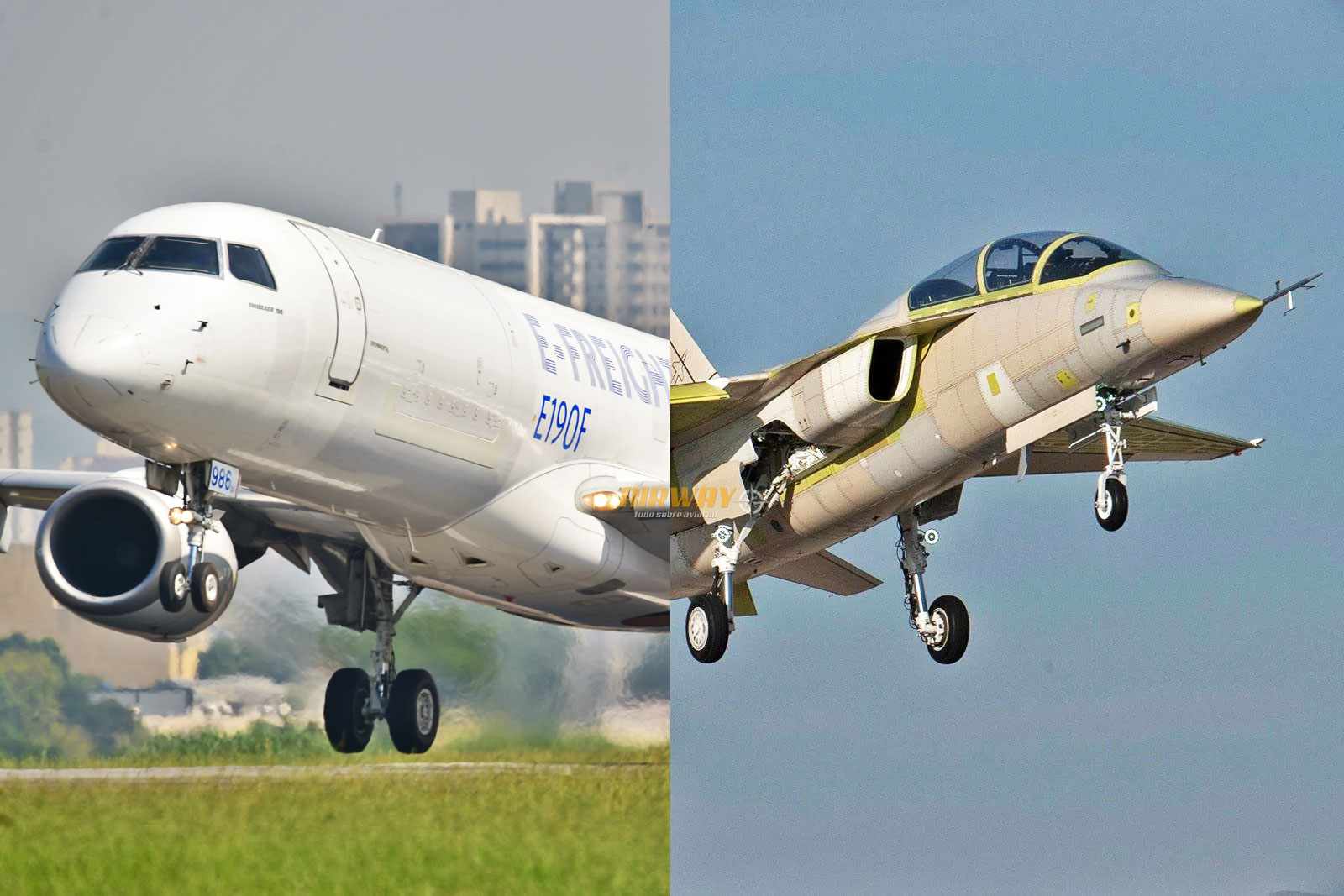 Cargueiro E190F da Embraer e o jato turco Hürjet confirmados em Farnborough