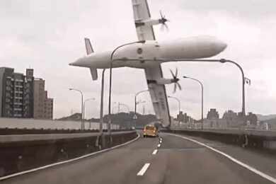 ATR 72 da TransAsia que caiu em 2015 logo após a decolagem