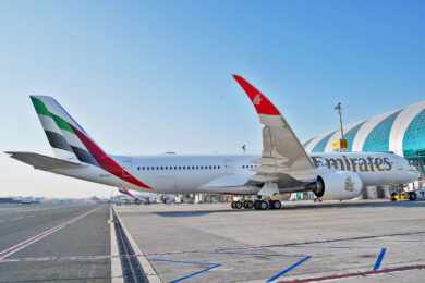 Primeiro A350-900 da Emirates em Dubai