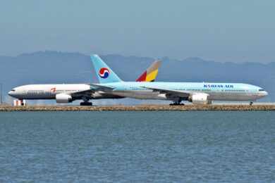Jatos da Korean Air e da Asiana Airlines