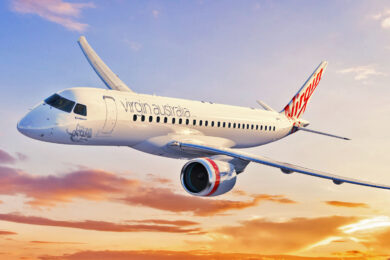 Projeção do E190-E2 da Virgin Australia