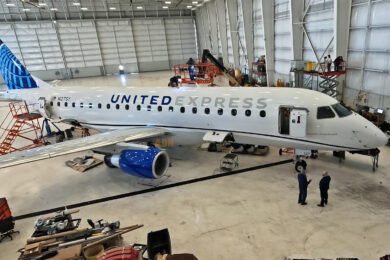 O primeiro Embraer E175 a receber o Starlink