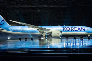 A nova pintura da Korean Air