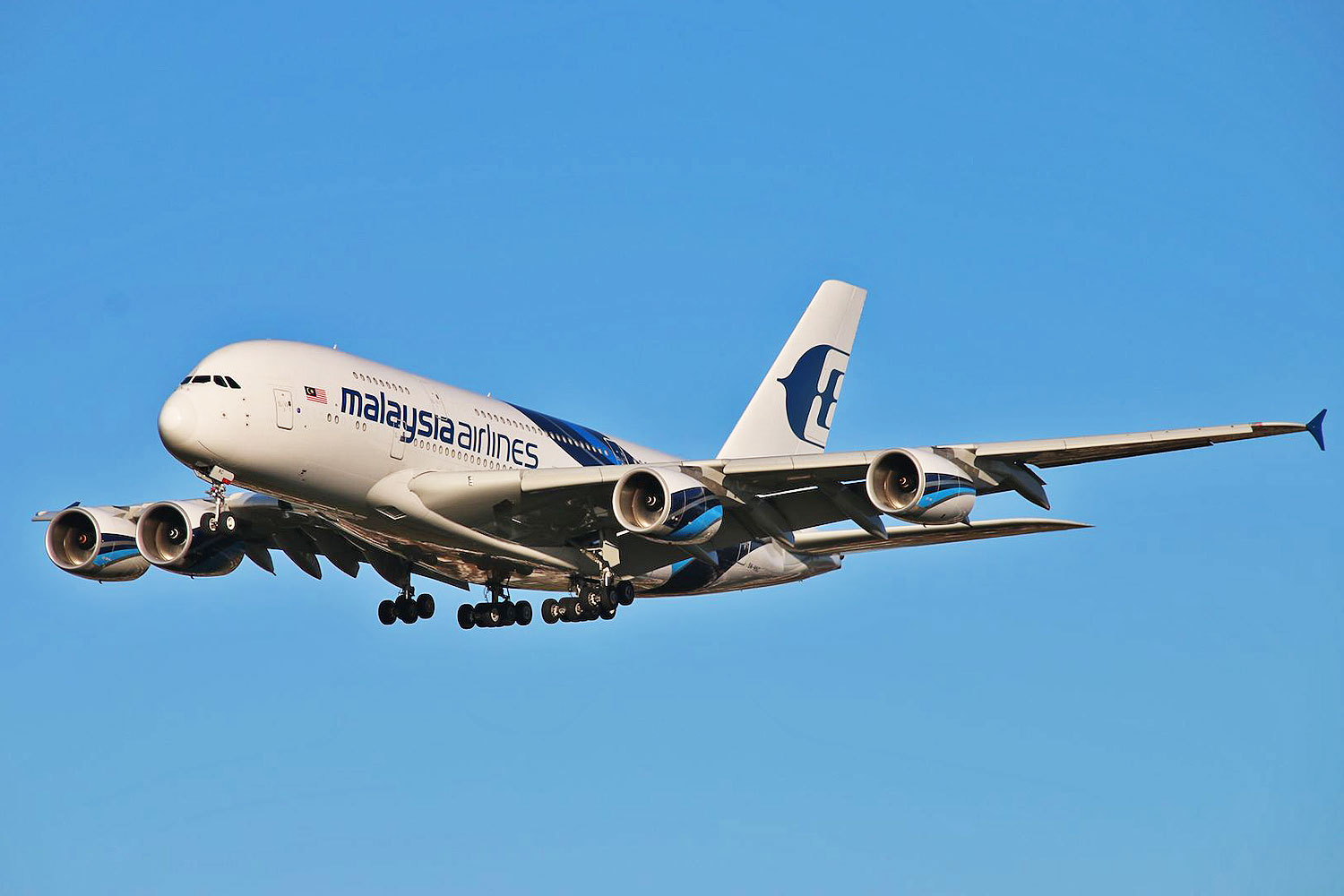 O A380 da Malaysia Airlines que será desmantelado
