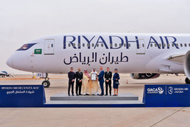 A Riyadh Air recebe seu AOC