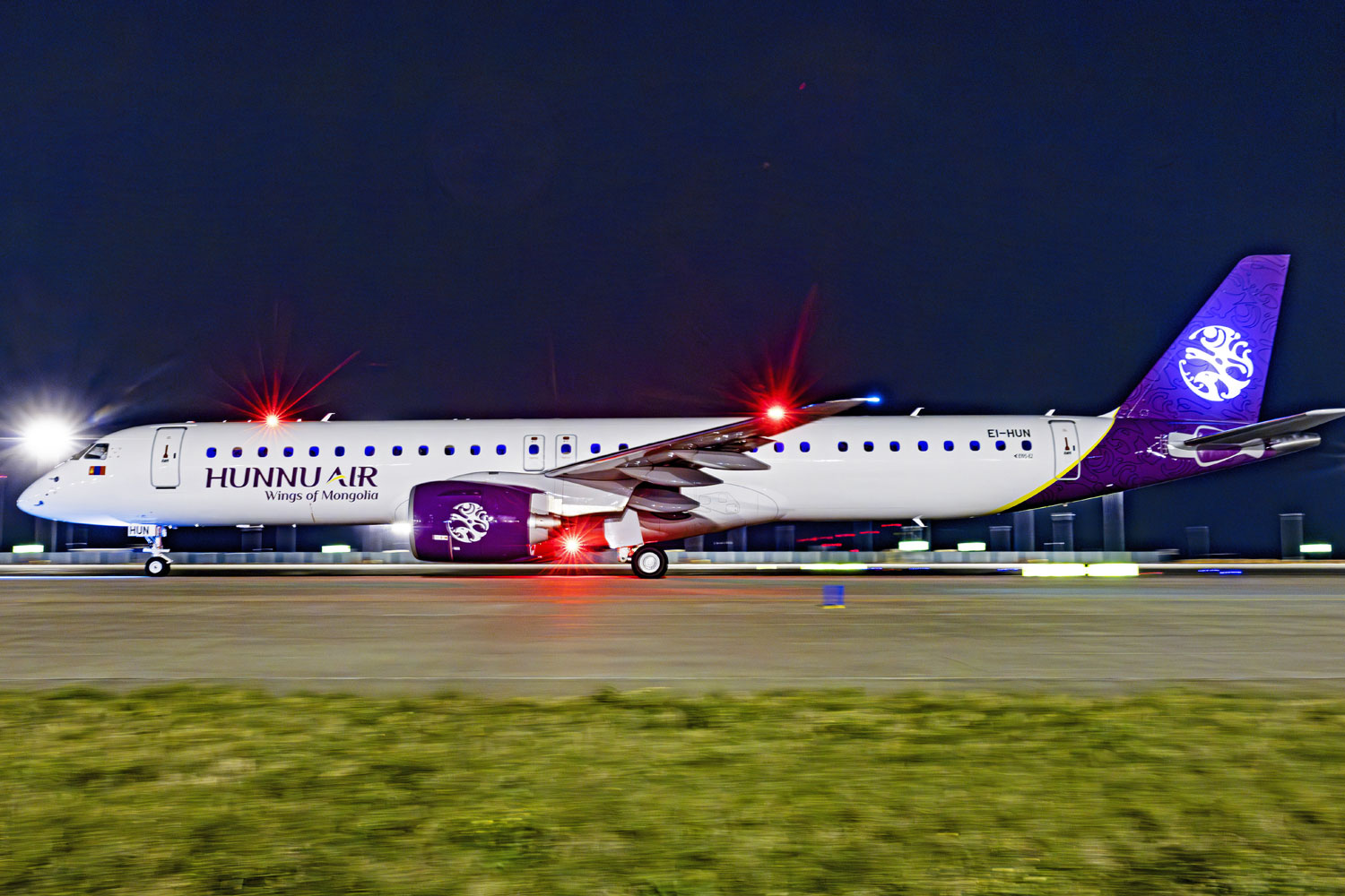 O E195-E2 da Hunnu Air em Pequim