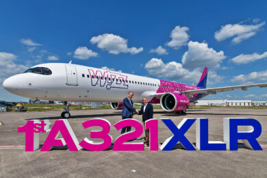 Primeiro A321XLR com motores GTF foi entregue à Wizz Air