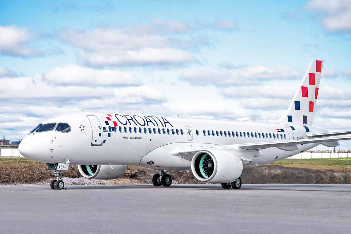 O terceiro A220-300 da Croatia Airlines
