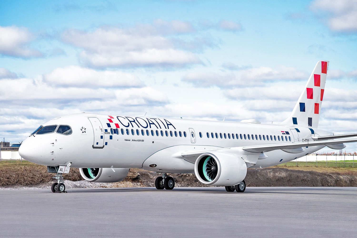 O terceiro A220-300 da Croatia Airlines