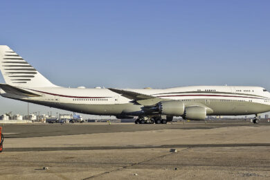 O Boeing 747-8 BBJ que pertenceu ao governo do Catar