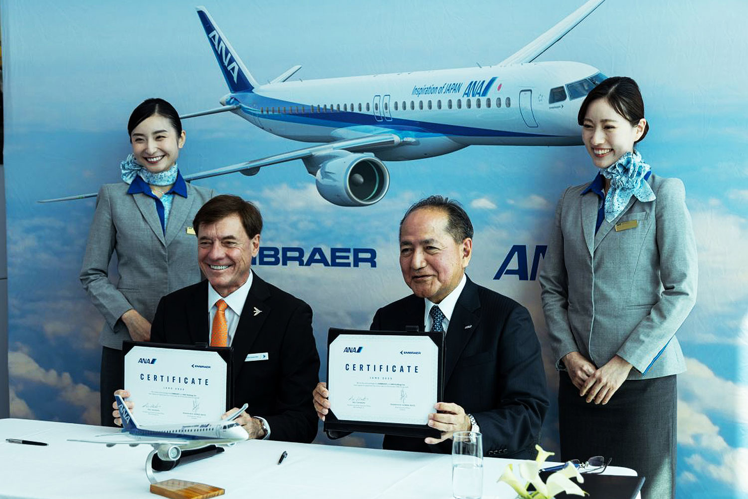 Embraer e ANA assinam aquisição de até 20 E190-E2
