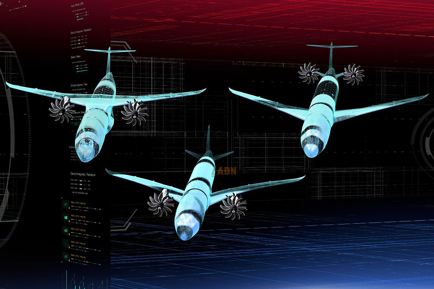 O motor Rise em três configurações de aeronaves