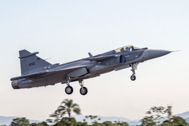 O caça Gripen F-39E FAB 4110