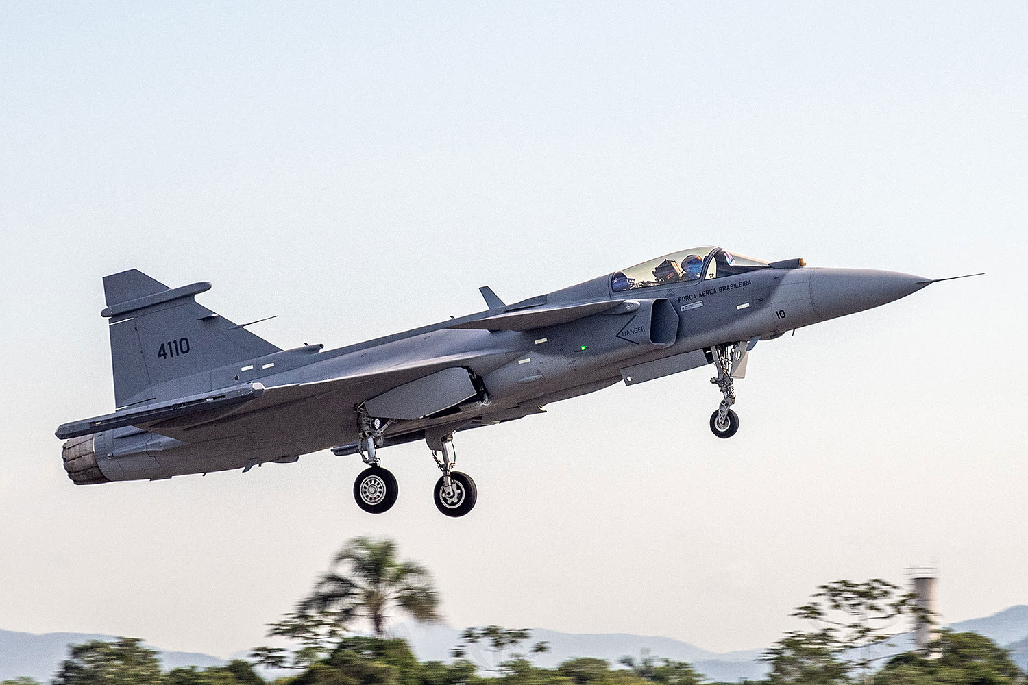 O caça Gripen F-39E FAB 4110