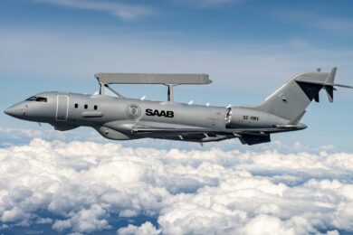 O GlobalEye da Saab usa o jato executivo Global 6000 da Bombardier como plataforma (divulgação)
