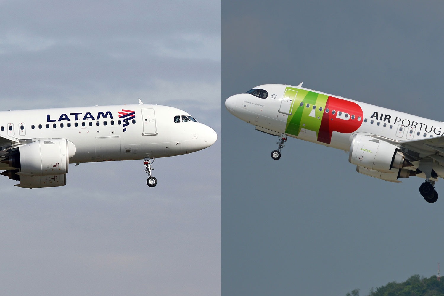 A320neo da LATAM e da TAP