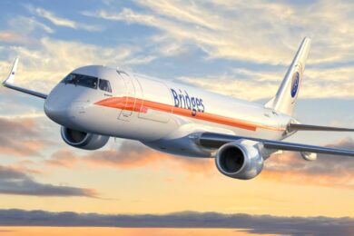 A Bridges Air Cargo vai estrear o primeiro E190 cargueiro
